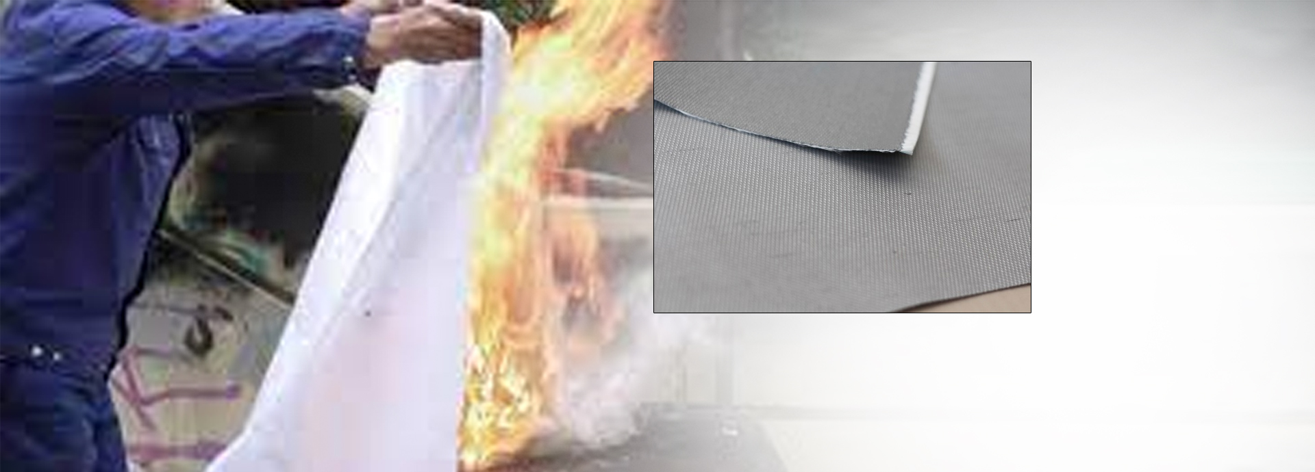 Single side Silicone Coated Fire Blanket